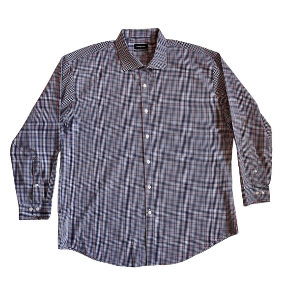 Esquire Men’s Performance Slim Fit Plaid Dress Shirt - Picture 2 of 12